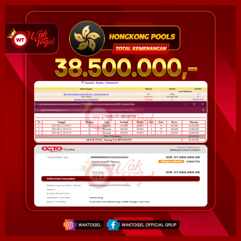 BUKTI PEMBAYARAN HONGKONG WAKTOGEL