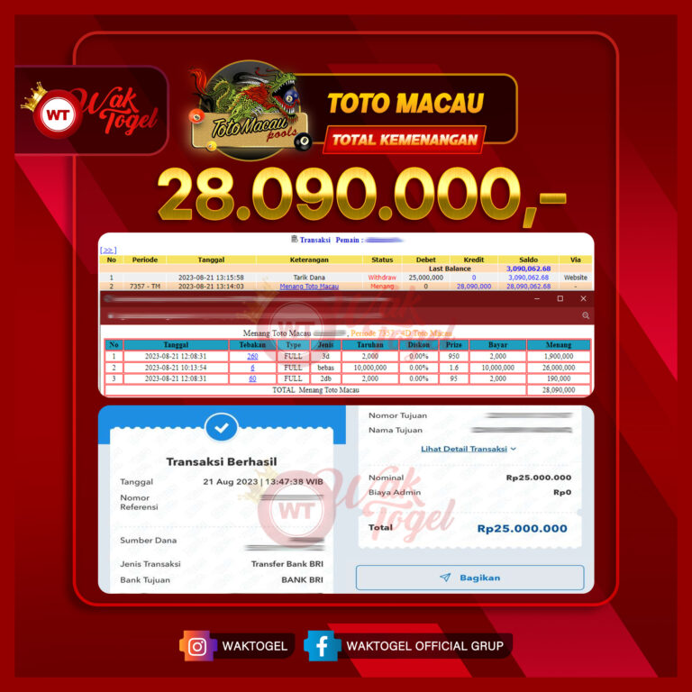BUKTI PEMBAYARAN TOTOMACAU WAKTOGEL