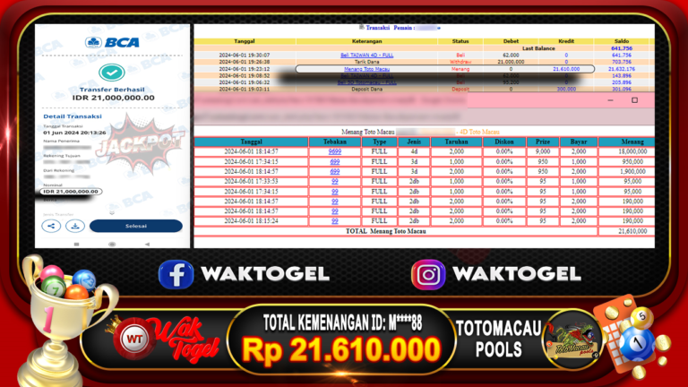 BUKTI PEMBAYARAN TOTOMACAU WAKTOGEL