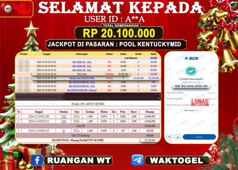 BUKTI PEMBAYARAN KENTUCKY MID WAKTOGEL