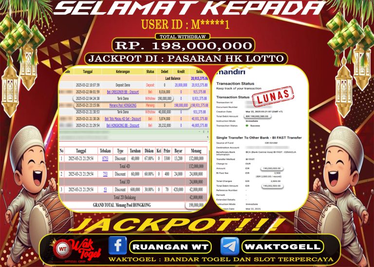 BUKTI PEMBAYARAN HONGKONG LOTTO WAKTOGEL