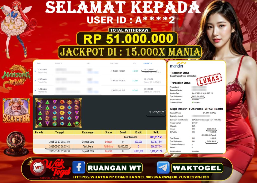 BUKTI PEMBAYARAN SLOT WAKTOGEL