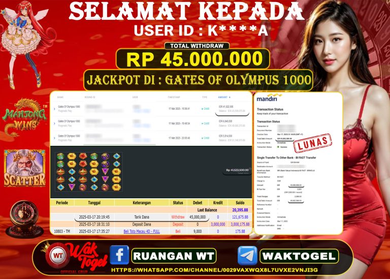 BUKTI PEMBAYARAN SLOT WAKTOGEL