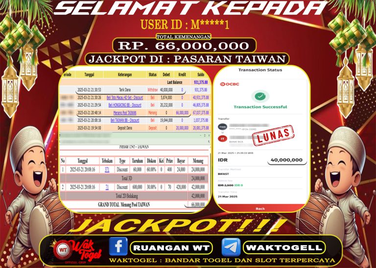BUKTI PEMBAYARAN TAIWAN WAKTOGEL