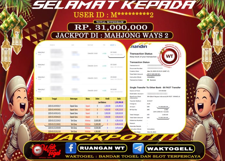 BUKTI PEMBAYARAN SLOT WAKTOGEL