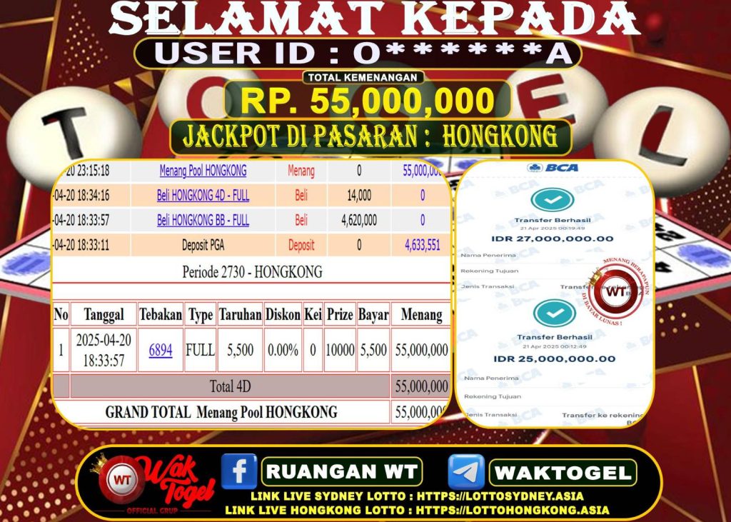 BUKTI PEMBAYARAN HONGKONG LOTTO WAKTOGEL
