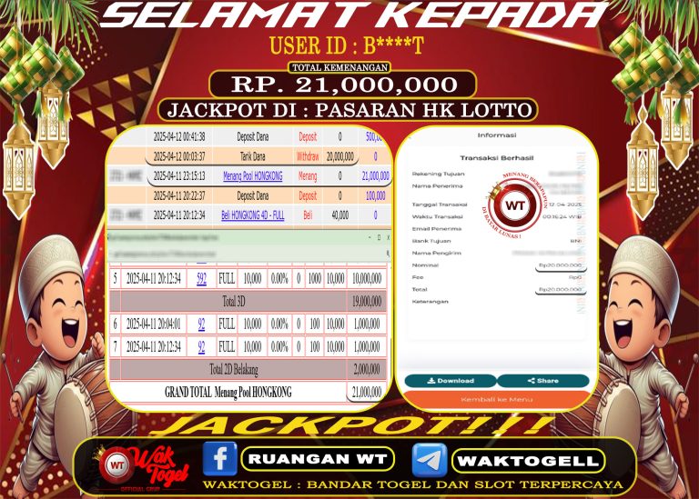 BUKTI PEMBAYARAN HONGKONG LOTTO WAKTOGEL