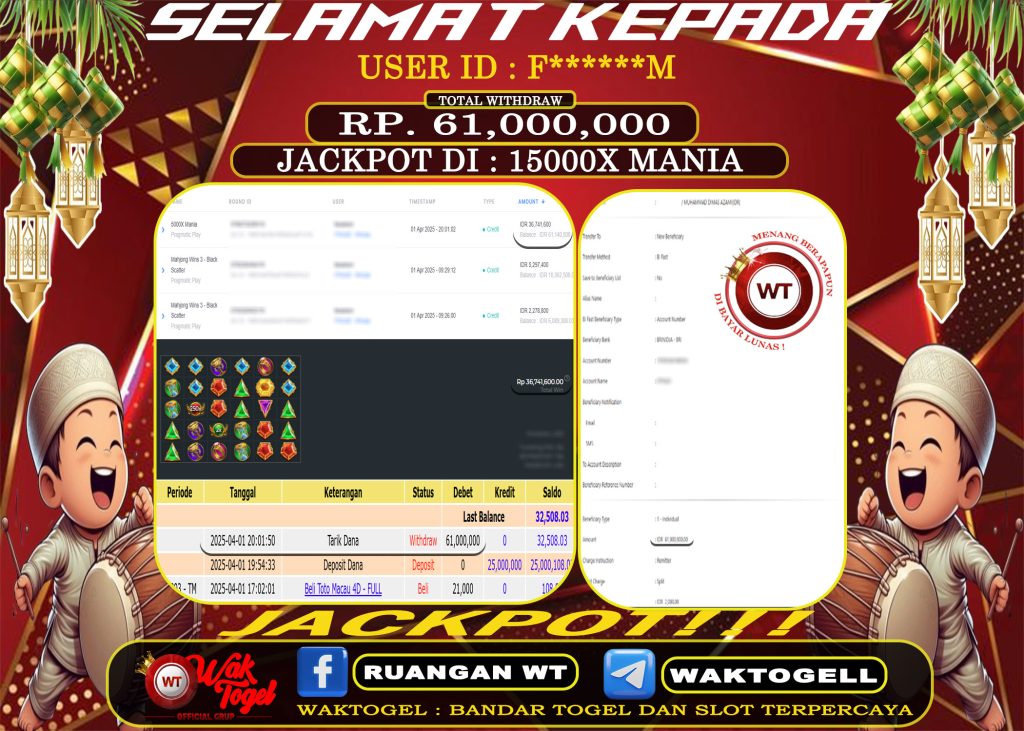 BUKTI PEMBAYARAN SLOT WAKTOGEL