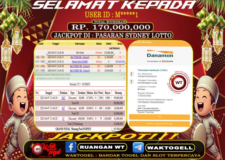 BUKTI PEMBAYARAN SYDNEY LOTTO WAKTOGEL
