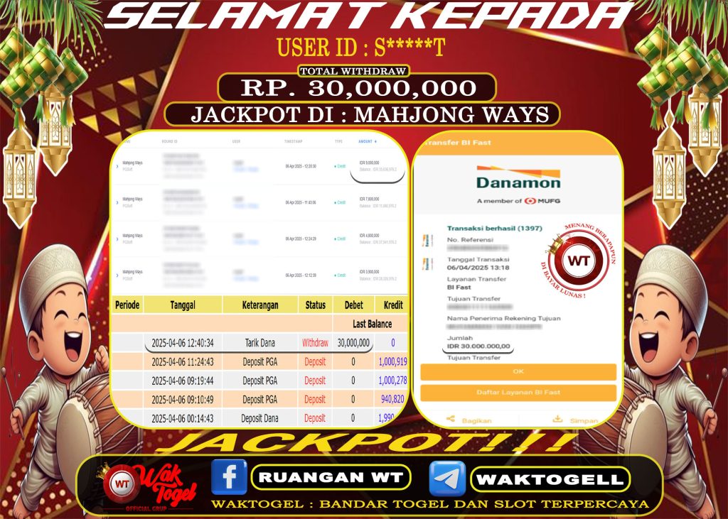 BUKTI PEMBAYARAN SLOT WAKTOGEL