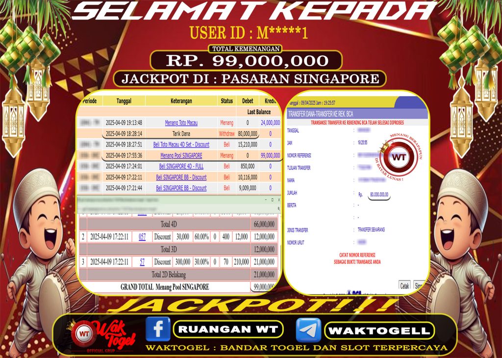 BUKTI PEMBAYARAN SINGAPORE WAKTOGEL