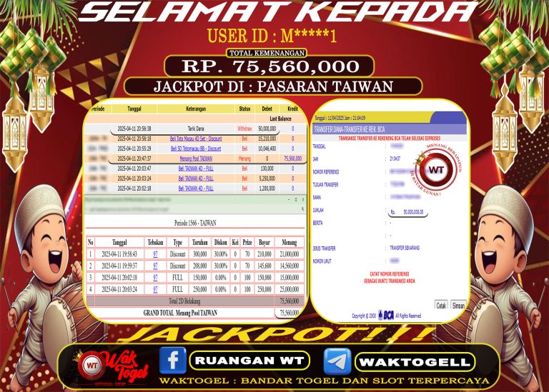 BUKTI PEMBAYARAN TAIWAN WAKTOGEL