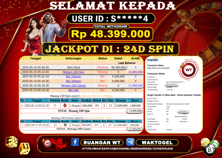 BUKTI PEMBAYARAN 24D SPIN WAKTOGEL