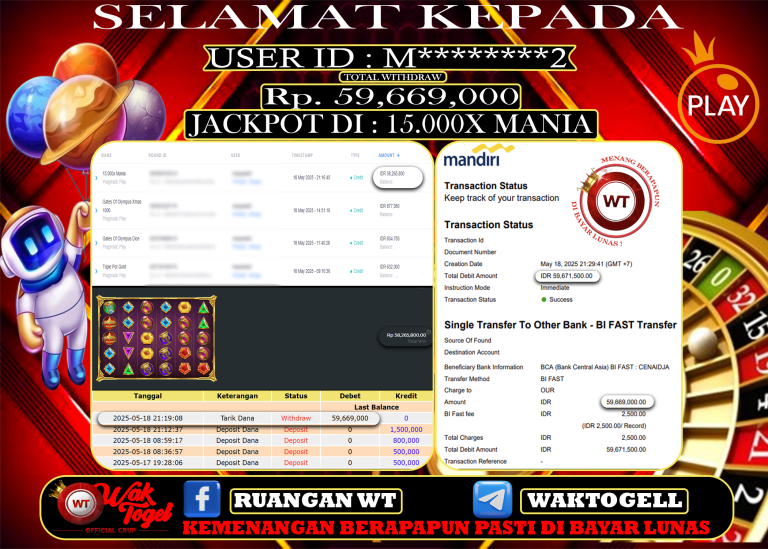 BUKTI PEMBAYARAN SLOT WAKTOGEL