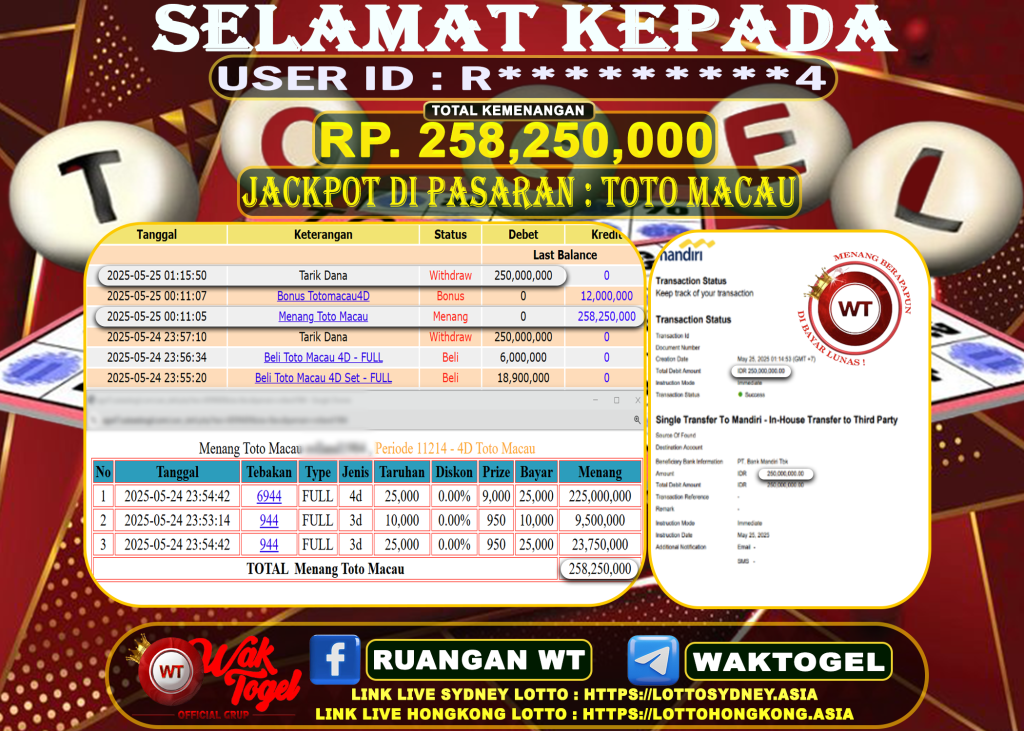 BUKTI PEMBAYARAN TOTO MACAU WAKTOGEL