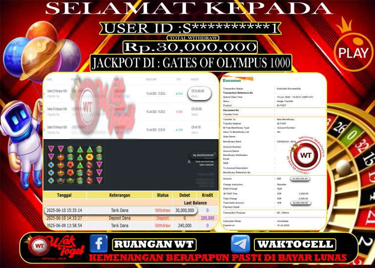 BUKTI PEMBAYARAN SLOT WAKTOGEL