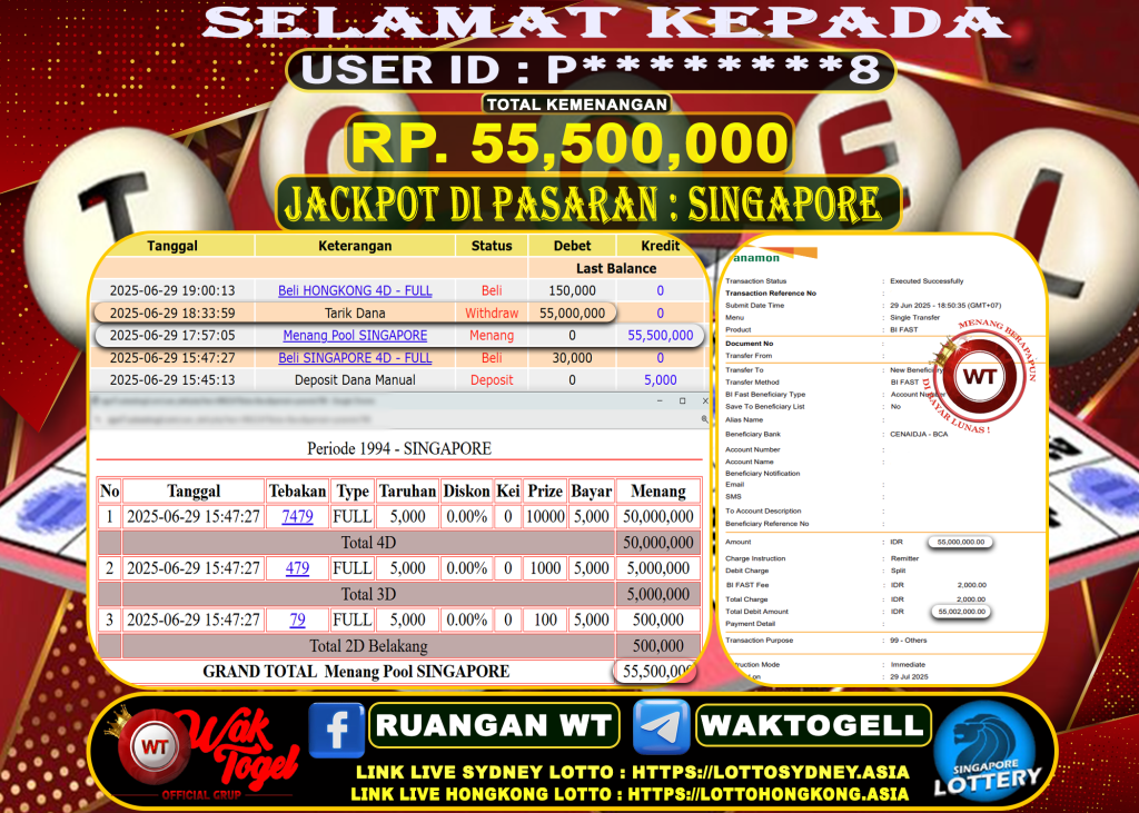 BUKTI PEMBAYARAN SINGAPORE WAKTOGEL