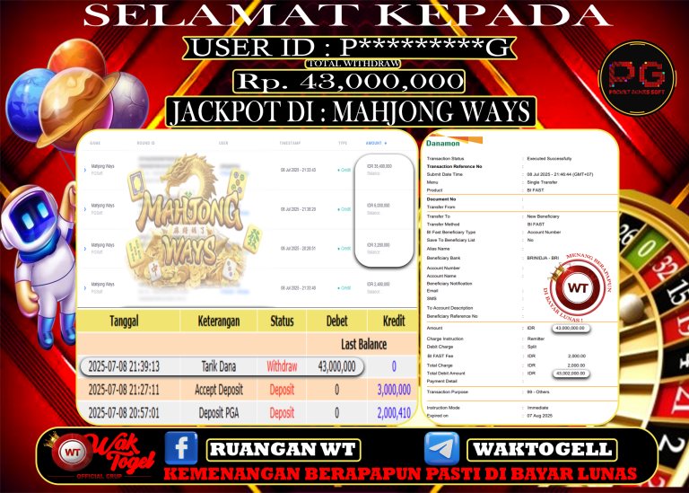 BUKTI PEMBAYARAN SLOT WAKTOGEL