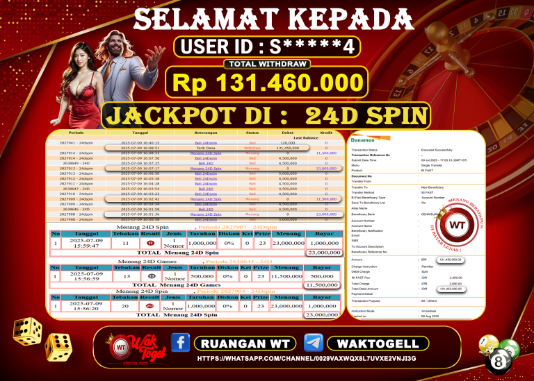 BUKTI PEMBAYARAN 24D SPIN WAKTOGEL