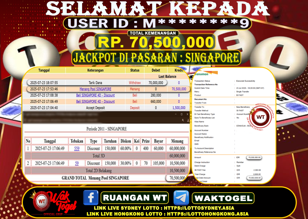 BUKTI PEMBAYARAN SINGAPORE WAKTOGEL