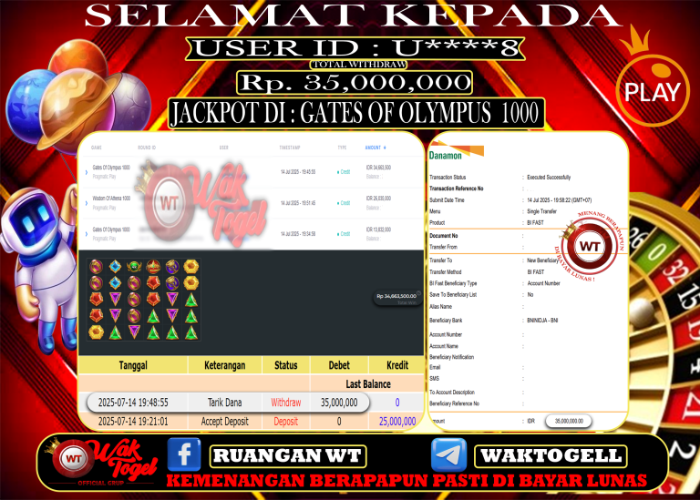 BUKTI PEMBAYARAN SLOT WAKTOGEL