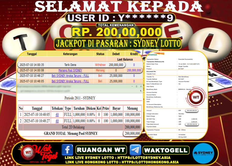 BUKTI PEMBAYARAN SYDNEY LOTTO WAKTOGEL