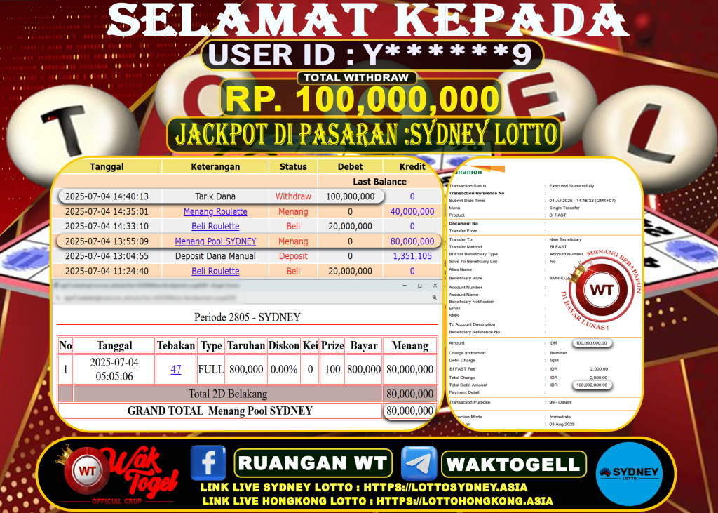 BUKTI PEMBAYARAN SYDNEY LOTTO WAKTOGEL