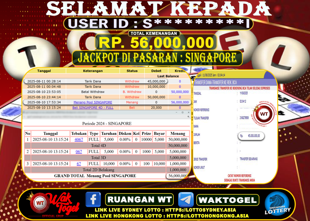 BUKTI PEMBAYARAN SINGAPORE WAKTOGEL