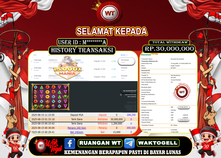 BUKTI PEMBAYARAN SLOT WAKTOGEL