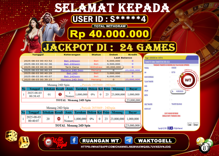 BUKTI PEMBAYARAN 24D GAMES WAKTOGEL
