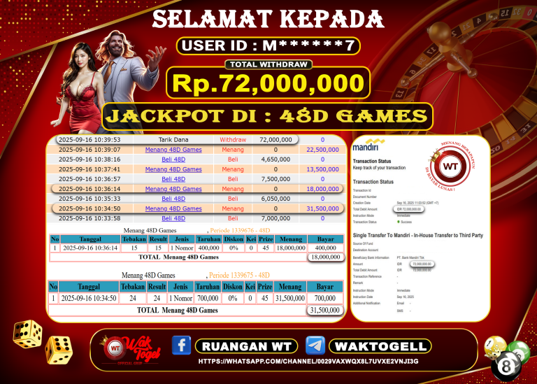 BUKTI PEMBAYARAN CASINO WAKTOGEL