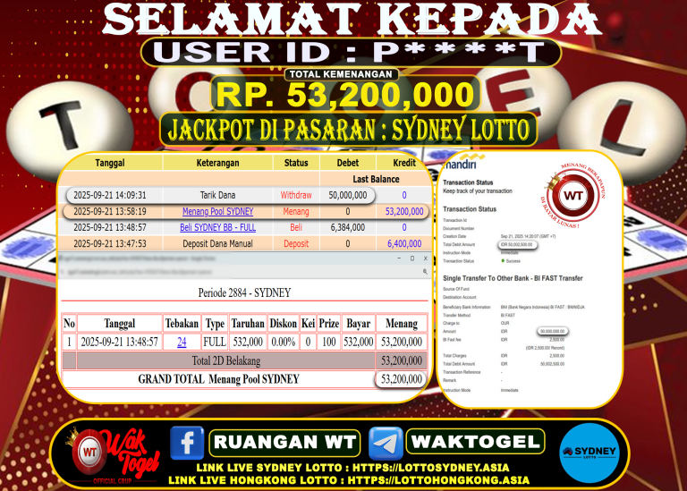 BUKTI PEMBAYARAN SYDNEY LOTTO WAKTOGEL