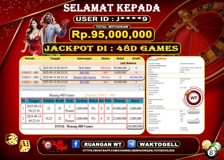 BUKTI PEMBAYARAN CASINO WAKTOGEL