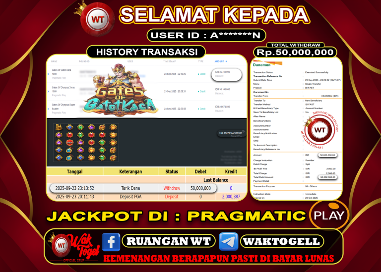 BUKTI PEMBAYARAN SLOT WAKTOGEL
