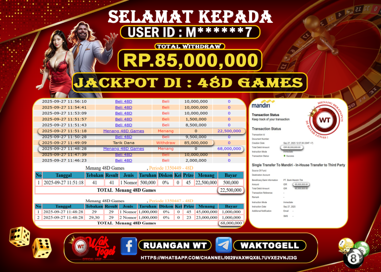 BUKTI PEMBAYARAN CASINO WAKTOGEL