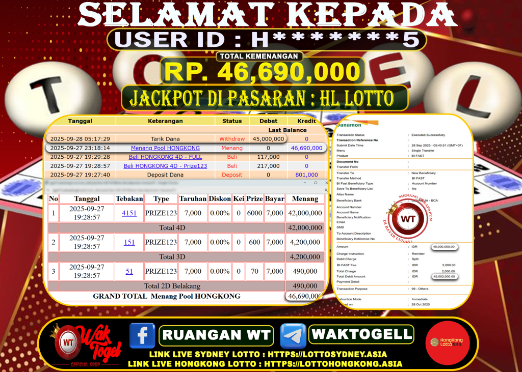 BUKTI PEMBAYARAN HONGKONG LOTTO WAKTOGEL