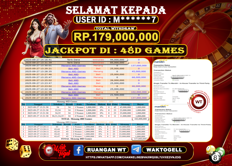 BUKTI PEMBAYARAN CASINO WAKTOGEL