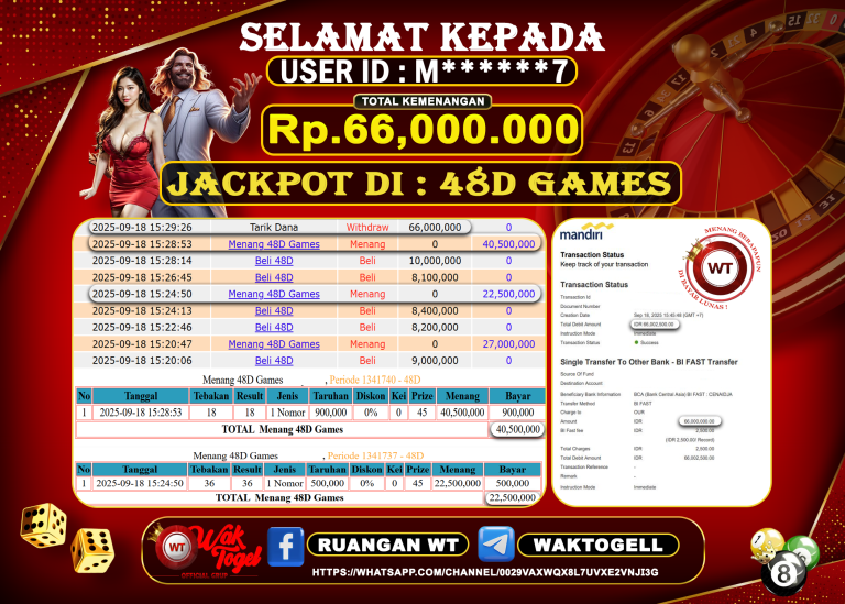 BUKTI PEMBAYARAN CASINO WAKTOGEL