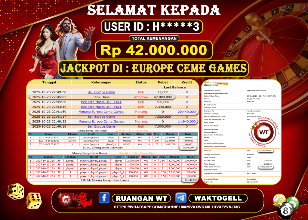 BUKTI PEMBAYARAN ROULETTE WAKTOGEL