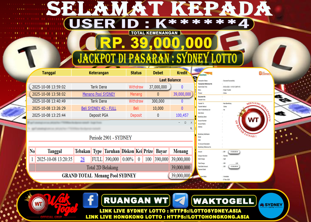 BUKTI PEMBAYARAN SYDNEY LOTTO WAKTOGEL