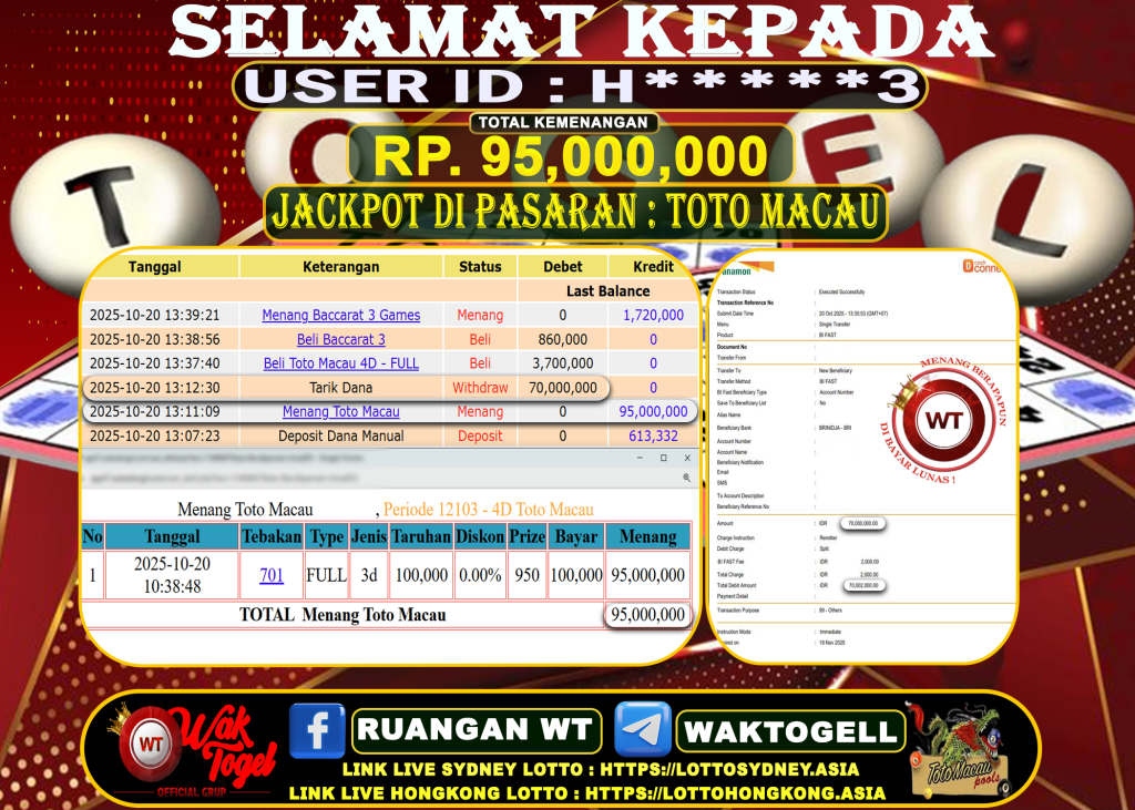 BUKTI PEMBAYARAN TOTO MACAU WAKTOGEL