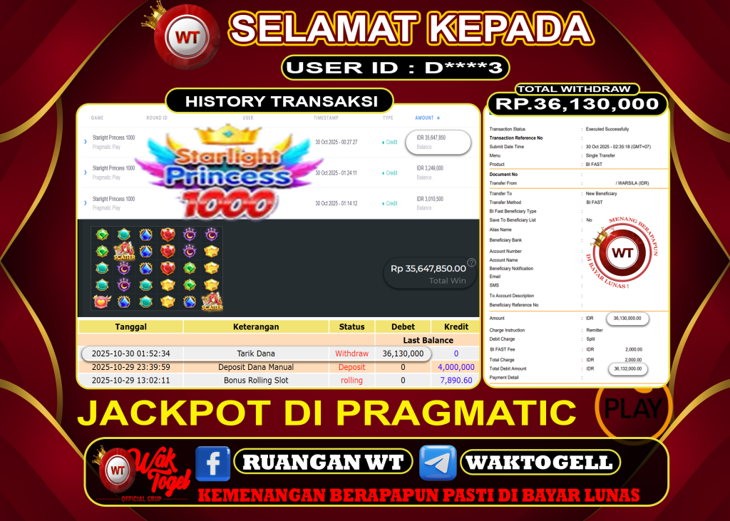 BUKTI PEMBAYARAN SLOT WAKTOGEL