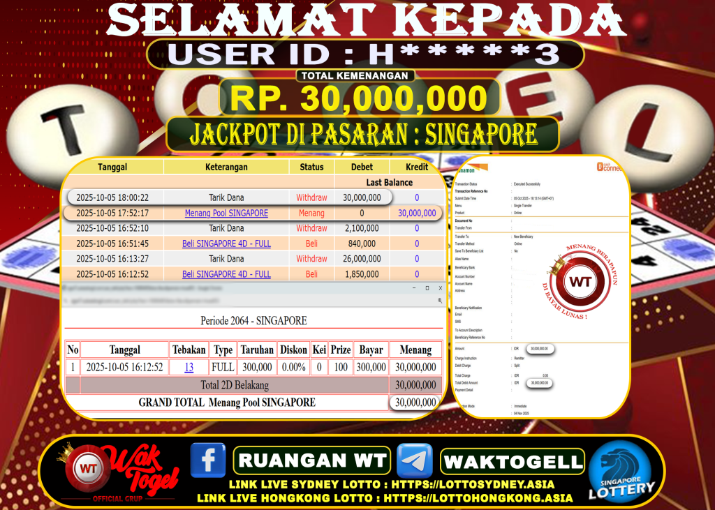 BUKTI PEMBAYARAN SINGAPORE WAKTOGEL