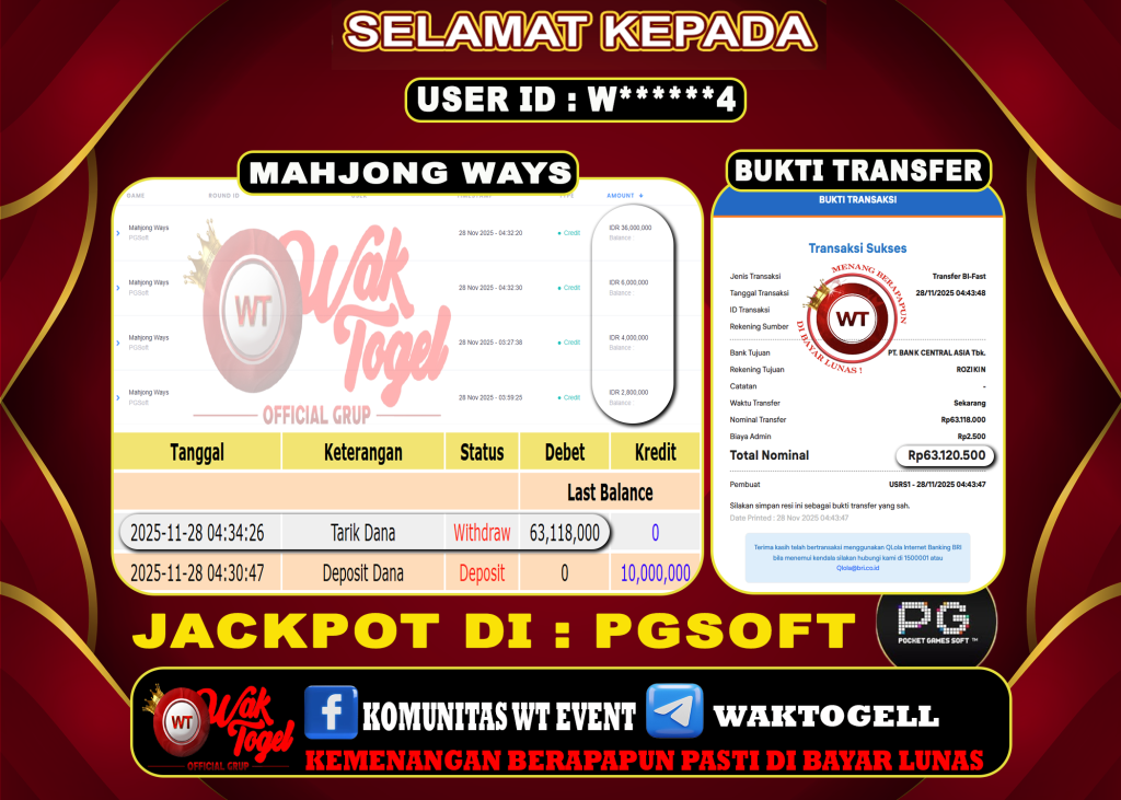 BUKTI PEMBAYARAN SLOT WAKTOGEL