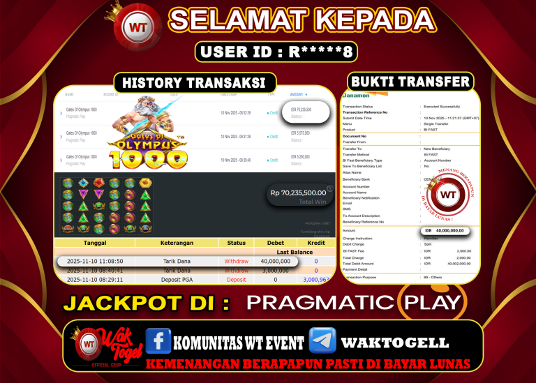 BUKTI PEMBAYARAN SLOT WAKTOGEL