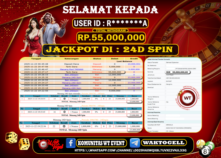 BUKTI PEMBAYARAN 24D SPIN WAKTOGEL