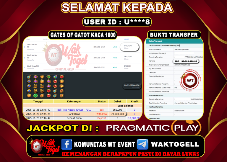 BUKTI PEMBAYARAN SLOT WAKTOGEL