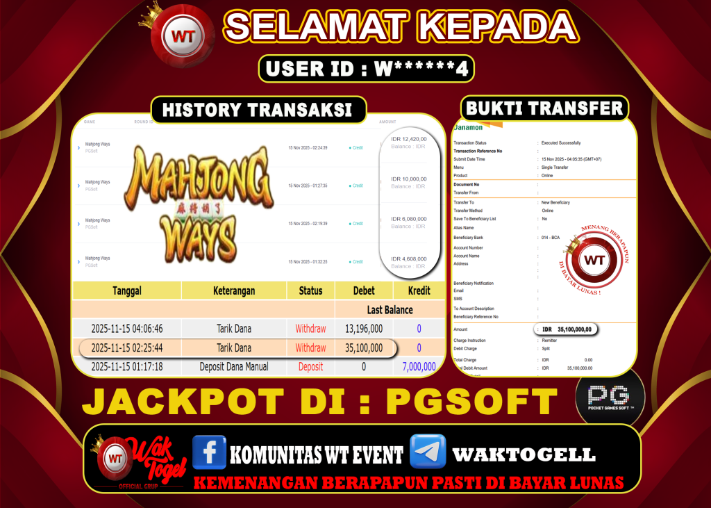 BUKTI PEMBAYARAN SLOT WAKTOGEL