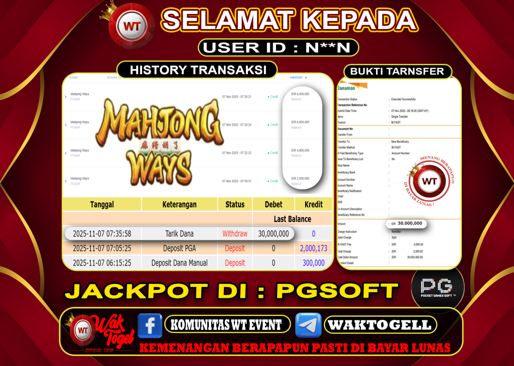 BUKTI PEMBAYARAN SLOT WAKTOGEL
