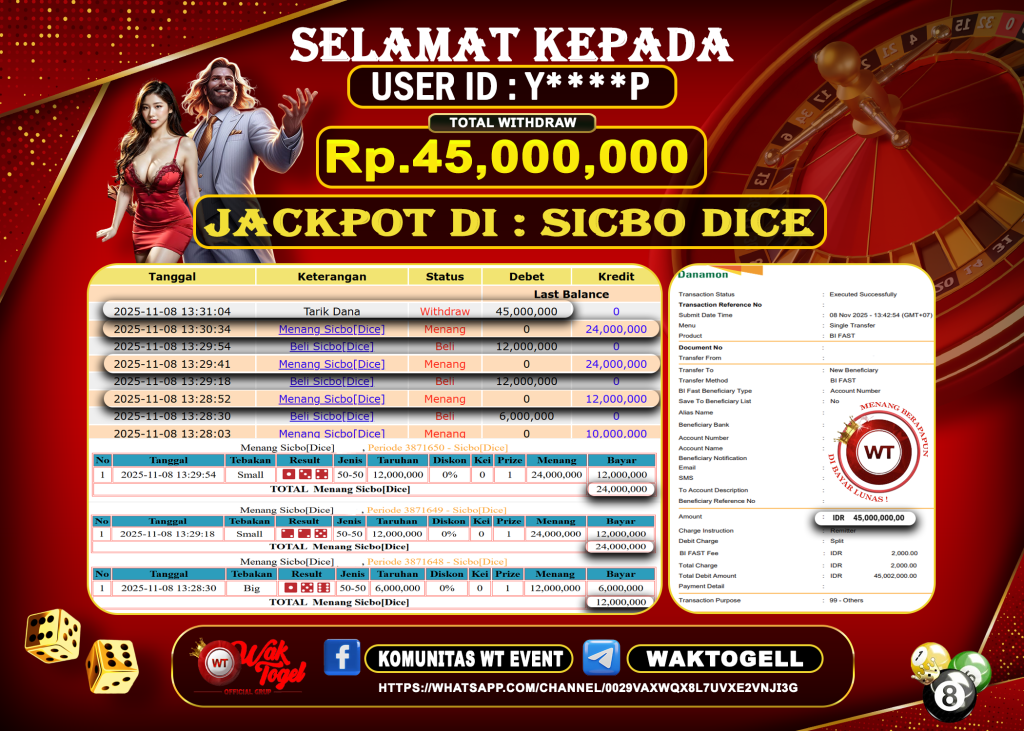 BUKTI PEMBAYARAN CASINO WAKTOGEL